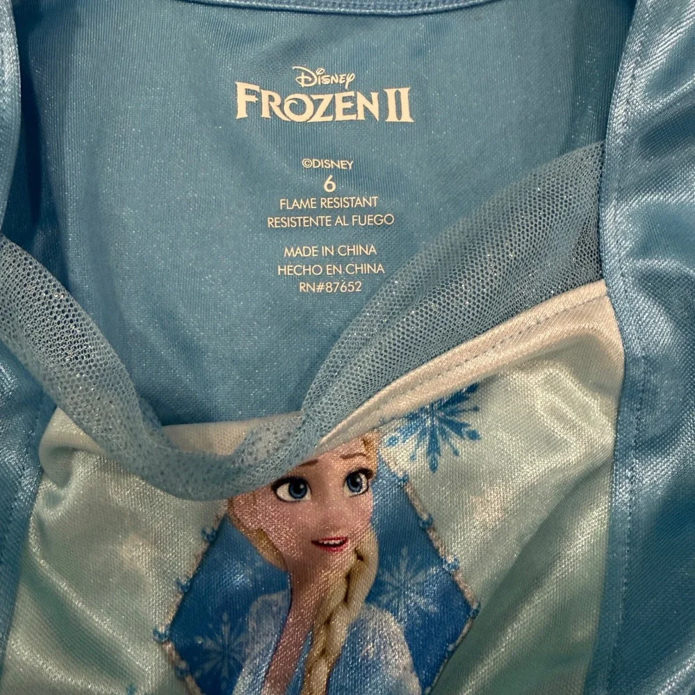 Disney Girls Frozen Elsa and Minnie Mouse Nightgown Bundle 2pc Pink Blue Size 6 - Picture 8 of 9